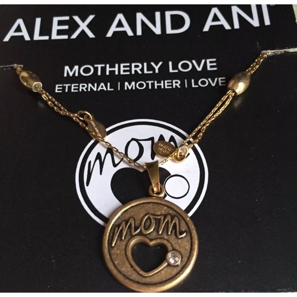 Alex and Ani Motherly Mom Love Charm Necklace NWT - Picture 1 of 1